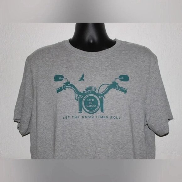 NWT Men’s Life is Good Solid Color Graphic Crusher Unisex T-Shirt Size Large - Picture 3 of 7